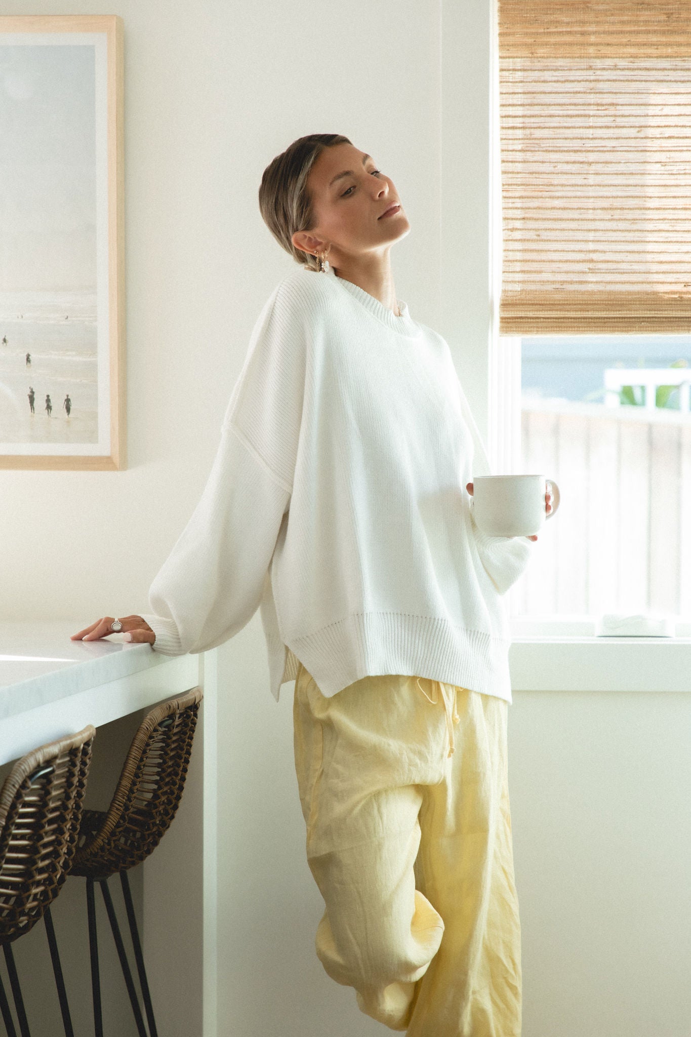 Chloé Oversized Knit Sweater for Women | Soft Chunky Cable Knit Pullover | Winter Warm Casual Wear | Perfect for Holiday Parties & Cozy Nights