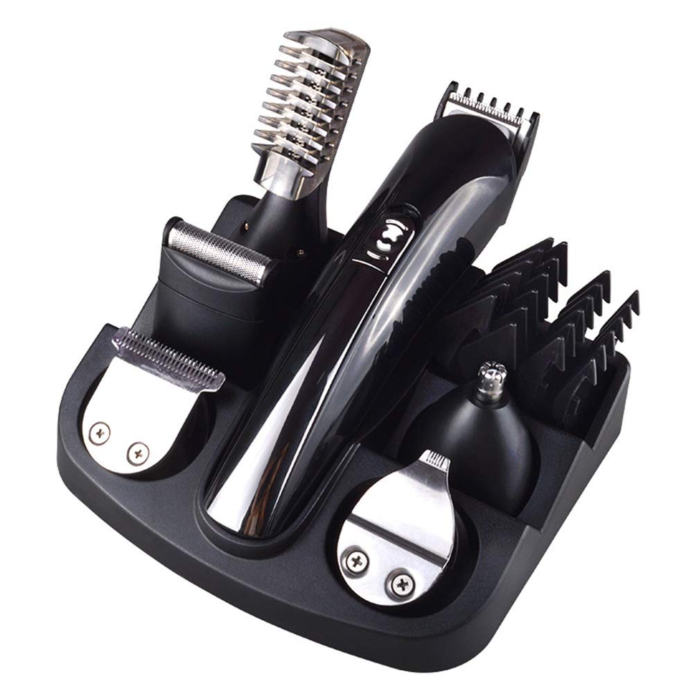 Professional Cordless Hair Clippers for Men - Multifunctional Hair Trimmer & Nose Hair Trimmer with Storage Box - Black Haircut Grooming Kit for Home & Travel Use