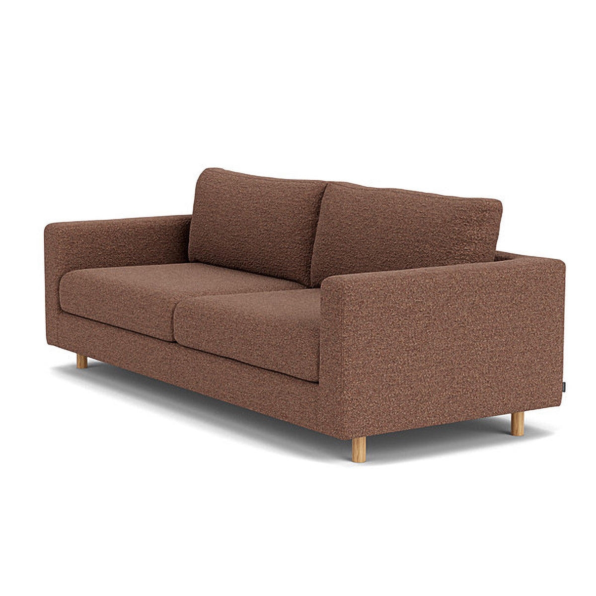 Modern Dylan Boucle 3-Seater Sofa - Soft Chenille Fabric Upholstered Couch for Living Room, Lounge & Office - Comfortable Mid-Century Design with Sturdy Wooden Legs