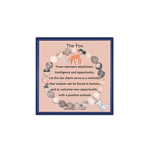 Fox Bracelet-Pink Zebra Stone