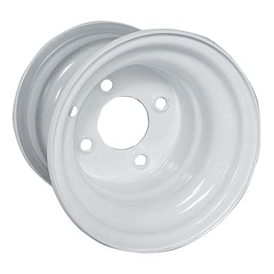 18x8.5-8 OEM Golf Cart Wheels with White Steel Tires - 4-Piece Set for Smooth Rides on Golf Courses & Resorts
