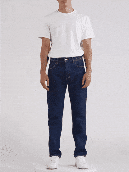 Men's Nettle Denim Straight Leg Jeans - Classic Rinse Wash for Casual Wear & Everyday Comfort | Durable Cotton Blend Pants for Work, Travel & Outdoor Activities