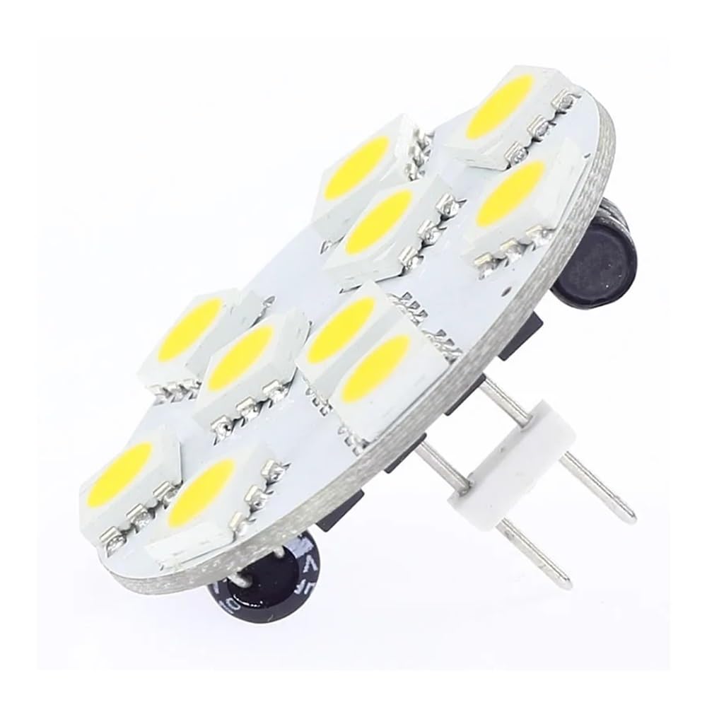 20pcs G4 LED Bulbs 10-30V AC/DC Low Voltage SMD 5050 Round Board Lights - Warm White & Cool White Options for Home, RV, Boat, and Cabinet Lighting