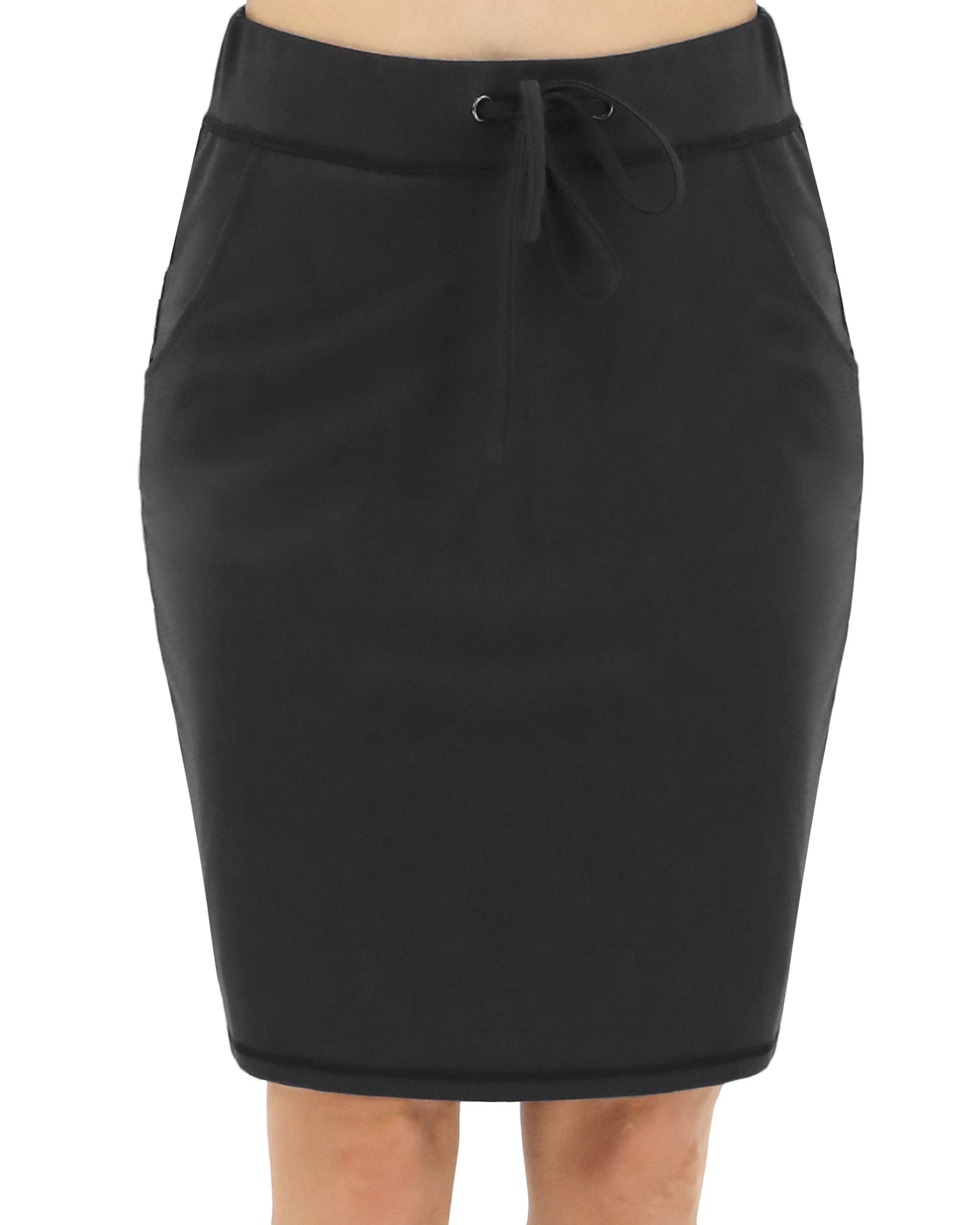 BENANCY Women's High Waist Stretch Pencil Skirt with Pockets - Slim Fit Office Work Skirt, Comfortable & Flattering for Business, Party & Daily Wear