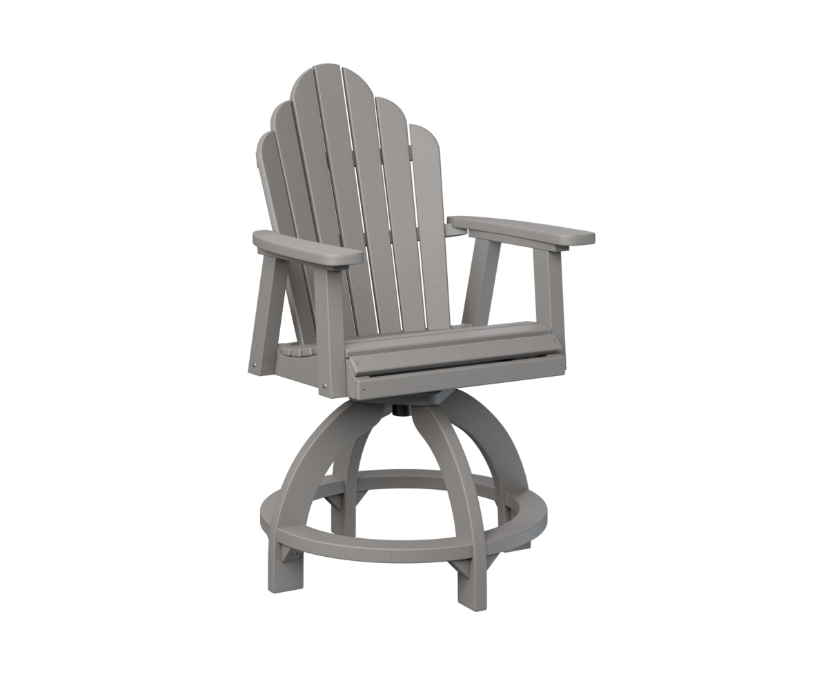 Berlin Gardens Cozi Back Swivel Counter Chair - Adjustable Height Bar Stool with Padded Seat for Kitchen Island, Breakfast Nook & Home Bar - Comfortable Modern Dining Furniture