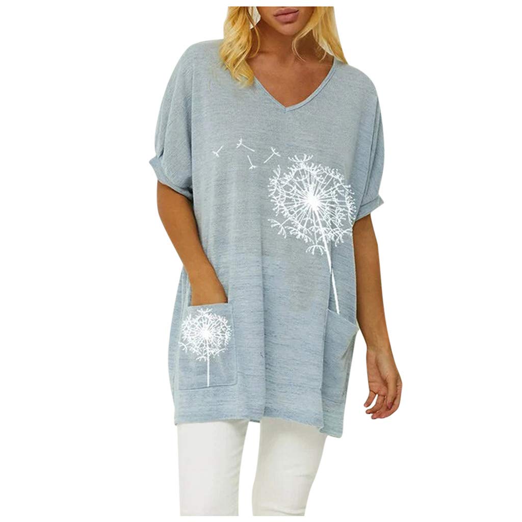 iOPQO Women's Long & Short Sleeve Cotton T-Shirts - Casual Printed Blouses & Leggings for Petite Women | Perfect for Work, Travel & Everyday Wear
