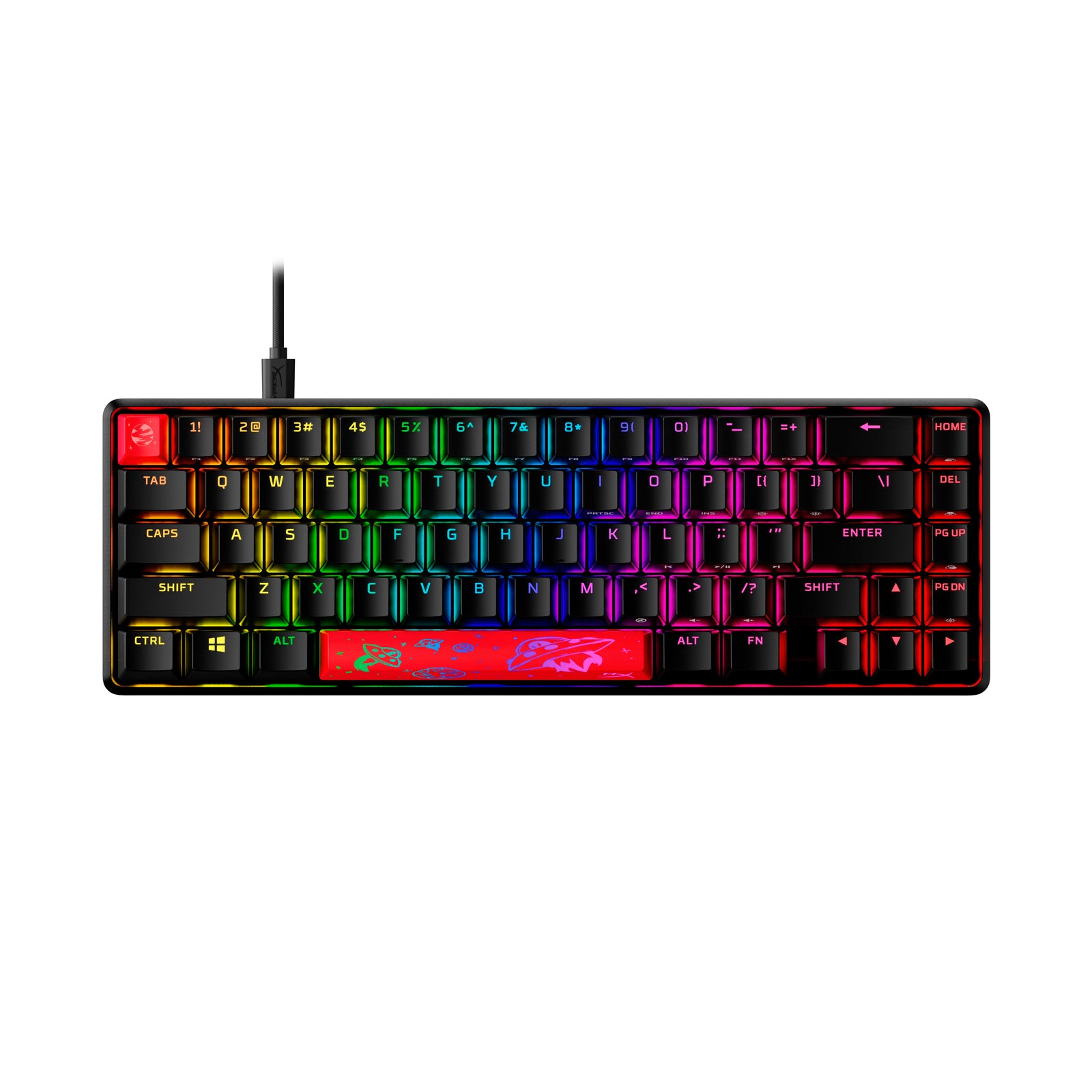 HyperX Alloy Origins 65 Mechanical Gaming Keyboard - Compact 65% Layout, RGB Backlit, HyperX Red Switches - Perfect for Esports, Gaming & Office Work