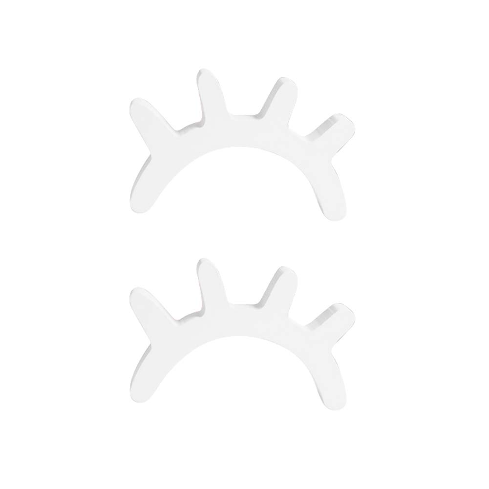guohanfsh 2Pcs Wooden Sleepy Eyes Wall Decor with Eyelashes - Nursery, Baby Room & Kids Bedroom Decoration in White | Perfect for Boho, Minimalist & Modern Nursery Themes