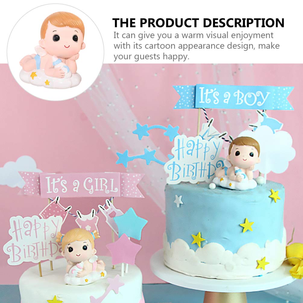 Resin Cake Topper for Boys - Birthday Cake Decoration, Party Cake Decor, Desktop Ornament | Perfect for Birthday Parties, Baby Showers & Home Decor