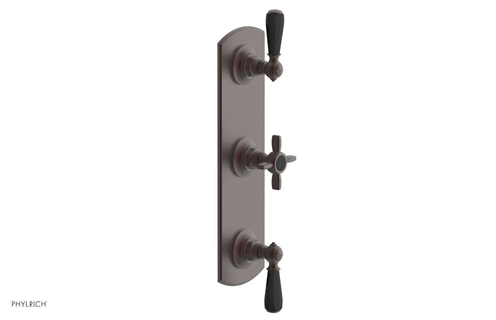 Jamestown Thermostatic Shower Valve with Dual Volume Control - Black Accents (Model 4-740) for Modern Bathroom & Spa Experience