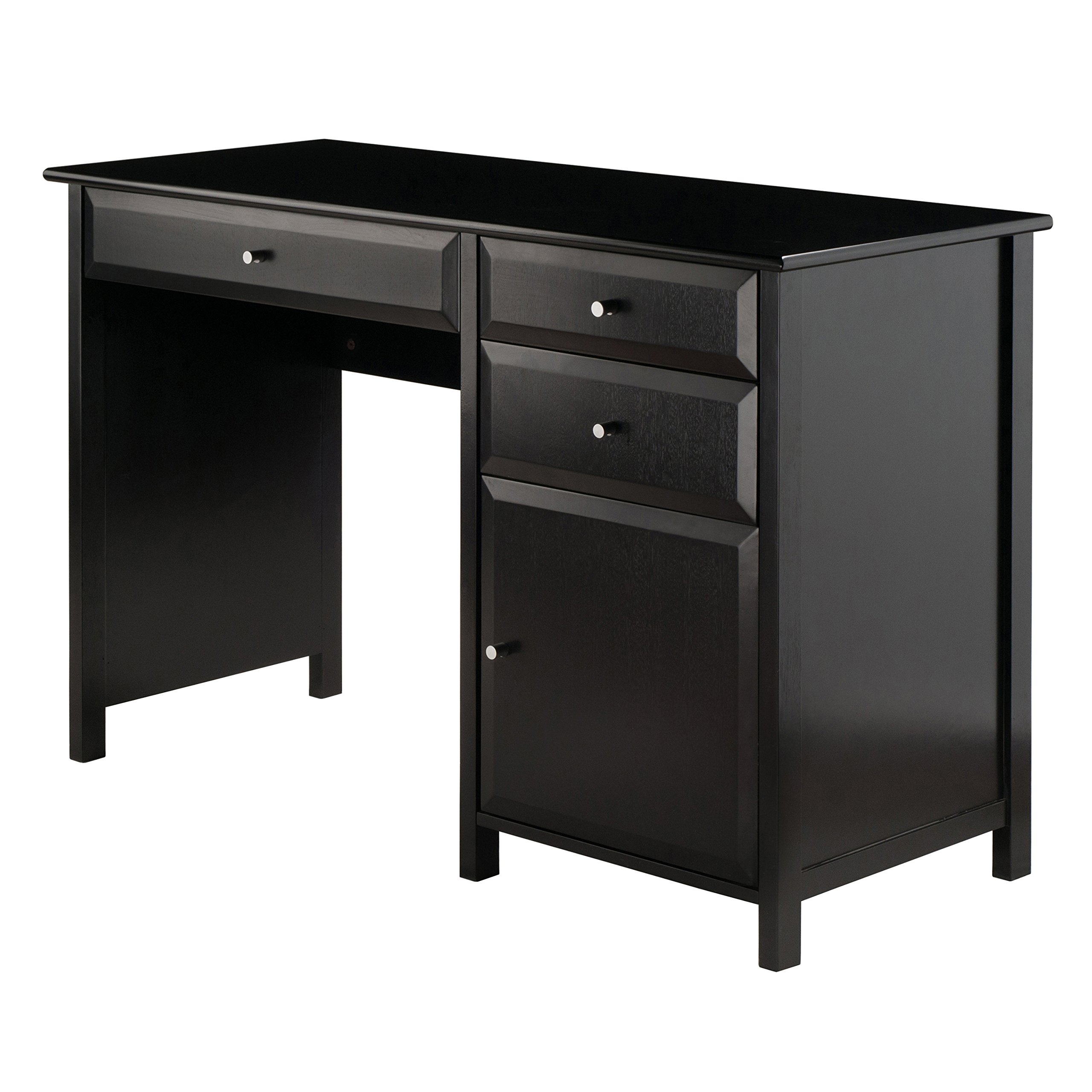 Winsome Delta Home Office Desk, Black - Modern Writing Desk for Small Spaces, Home Office & Study Room
