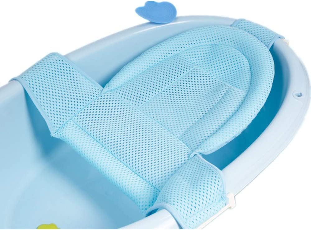 Non-Slip Bath Mat with Hanging Rack - Soft & Absorbent 35x55cm Shower Mat for Bathroom Floor, Blue - Perfect for Bathtub, Shower Stall & Wet Room Safety