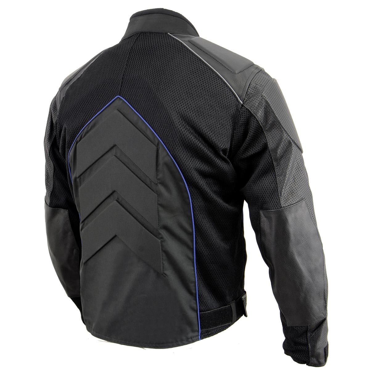 NexGen SH2153 Men's Black CE Armored Motorcycle Jacket - Textile & Leather Combo for Safety & Style - Perfect for Riding, Commuting & Adventure Tours