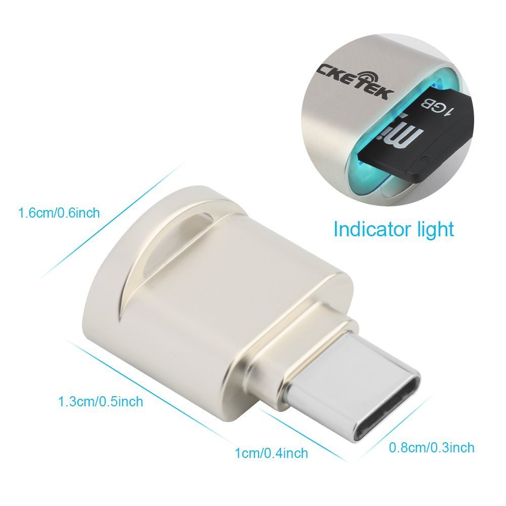 USB C to Micro SD Card Reader - USB 3.1 Super Speed OTG Adapter for TF/Micro SD/SDXC/SDHC - Compatible with Windows, Mac, Android - Perfect for Travel, Photography & Mobile Data Transfer