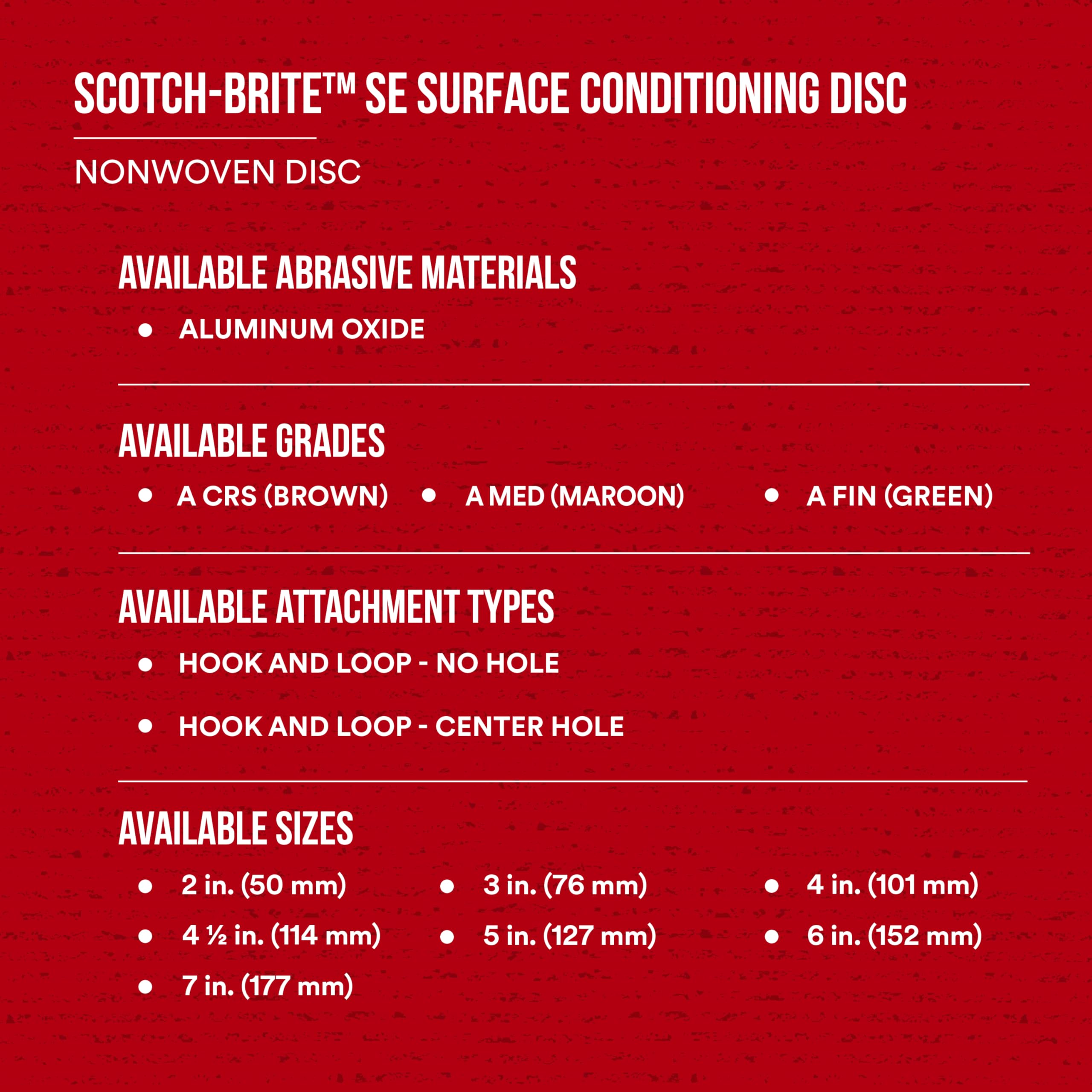 3M Scotch-Brite SE Surface Conditioning Disc - Hook & Loop Backing, Medium Grit Aluminum Oxide, 4.5 Inch No Hole, Heavy Duty & Durable (Pack of 50) - Perfect for Metal Finishing, Rust Removal & Surface Preparation in Automotive, Woodworking & Industrial Applications