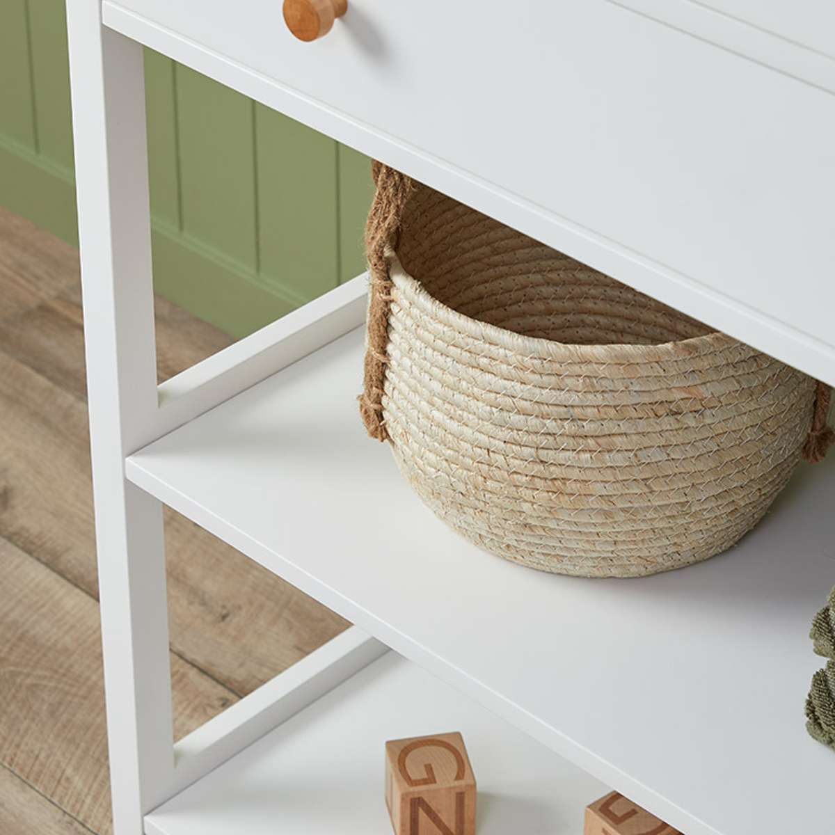 Mocka White Baby Changing Table with Removable Top - Nursery Essential for Diaper Changes & Baby Care