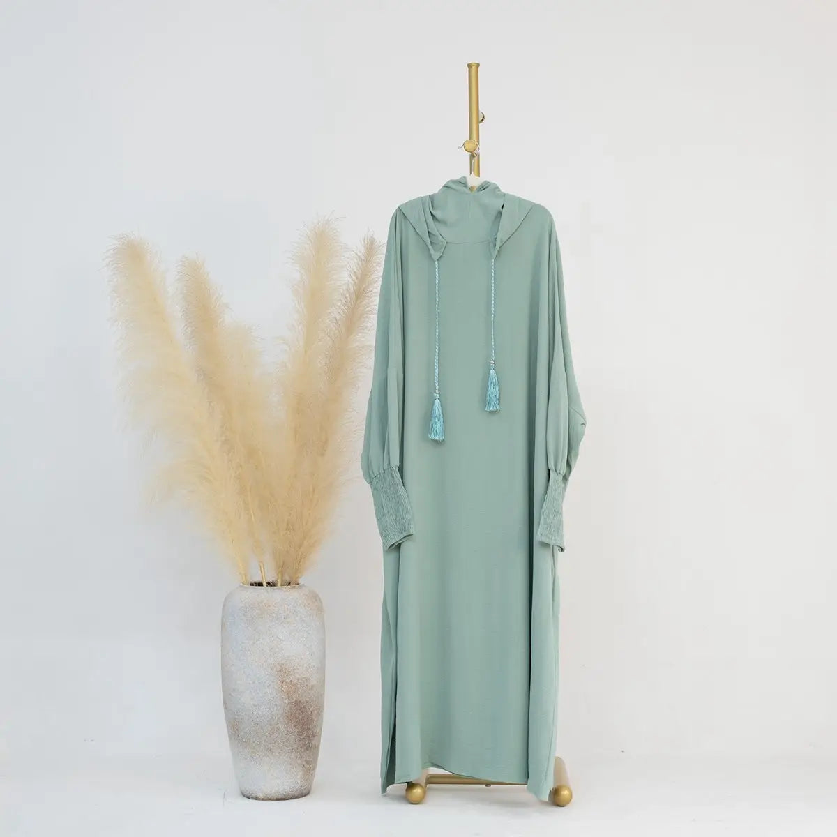 Premium Cotton Blend Hooded Abaya Prayer Dress - Modest Jilbab for Women - Perfect for Prayer, Mosque, and Everyday Wear