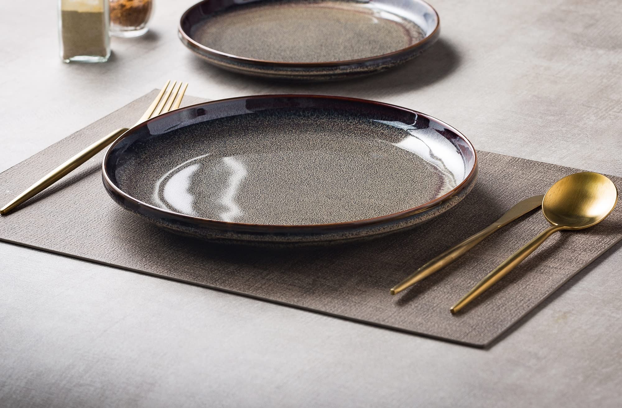 Premium 10-Inch Ceramic Dinner Plates Set of 4 - Elegant Porcelain Dinnerware & Salad Plates for Wedding, Party & Special Occasions | Microwave & Dishwasher Safe | Perfect for Fine Dining, Entertaining & Everyday Use