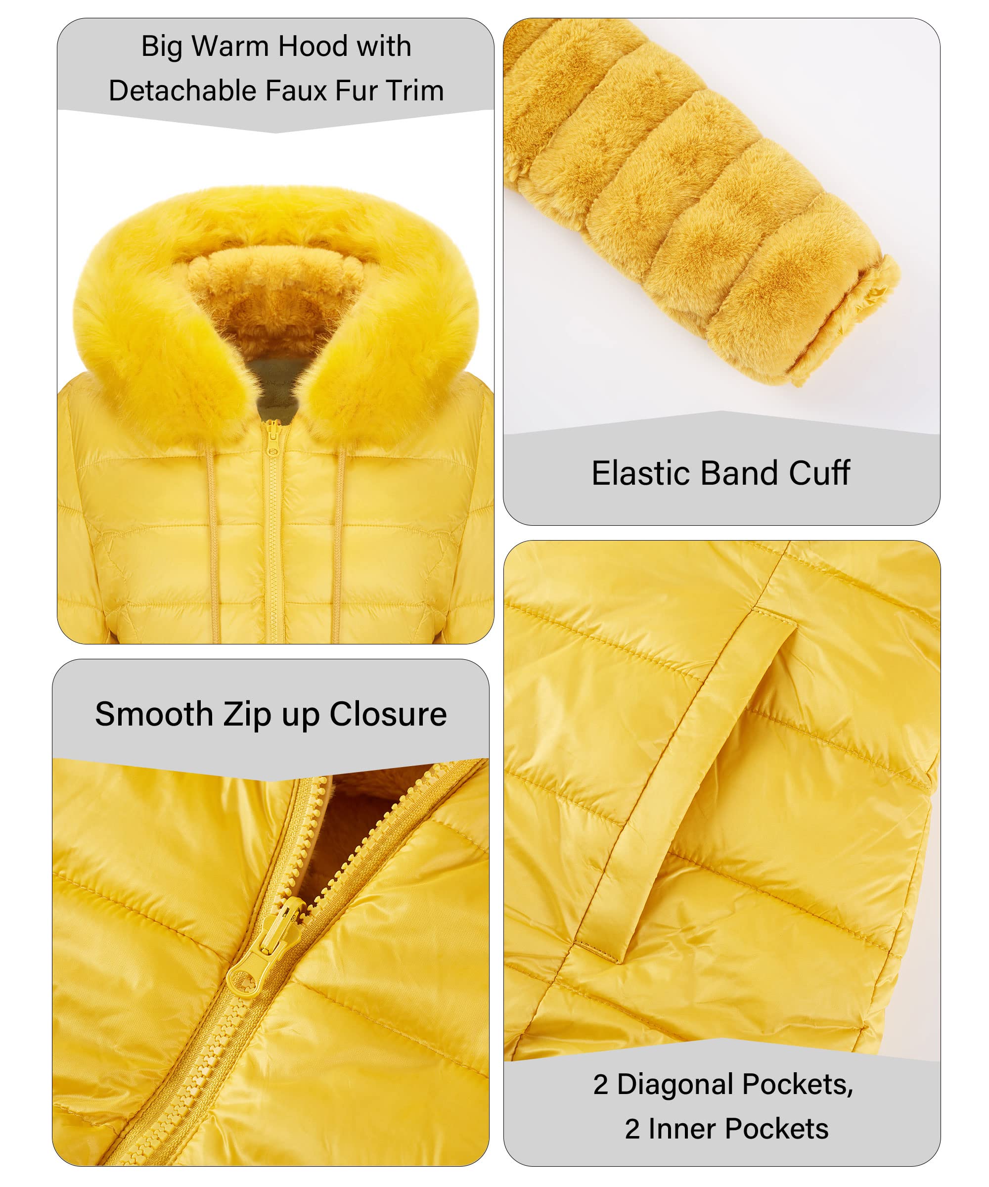 Bellivera Women's Reversible Faux Fur Jacket - Double Sided Winter Coat with Hood & Fur Collar | Warm Fashion Outerwear for Fall, Winter & Spring | Perfect for Casual Outings, Travel & Outdoor Activities