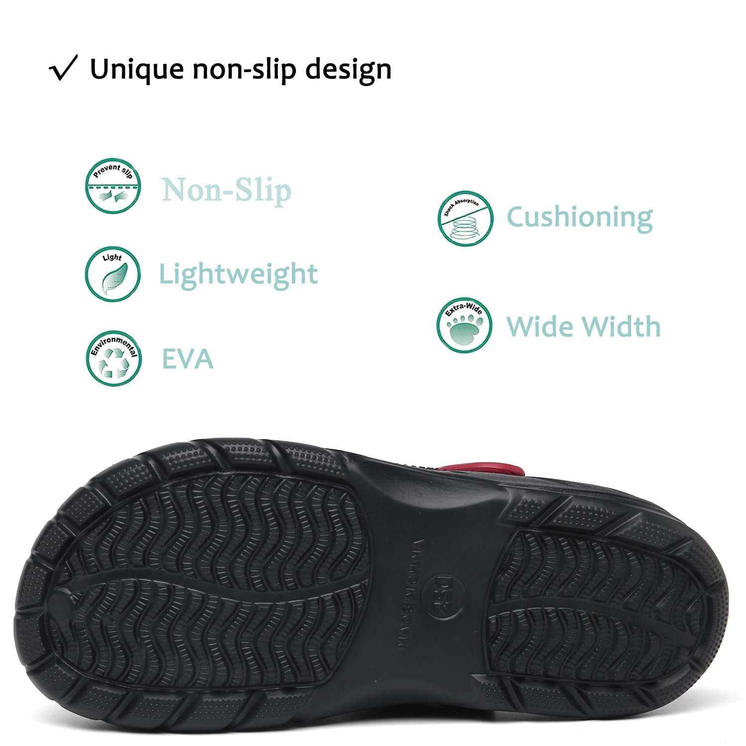 ChayChax Arch Support Clogs for Men & Women - Slip-On Garden Shoes with Removable Cushion Footbed - Comfortable Outdoor Beach Slippers for Walking, Gardening & Relaxation