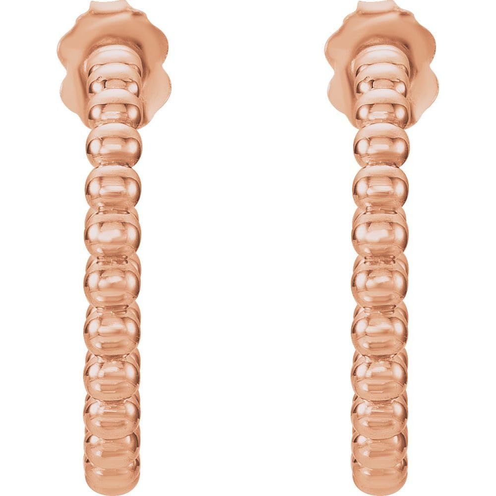 21mm Beaded Hoop Earrings for Women - 21mm x 2.5mm Lightweight Gold/Silver Dangle Earrings - Perfect for Parties, Weddings & Everyday Wear