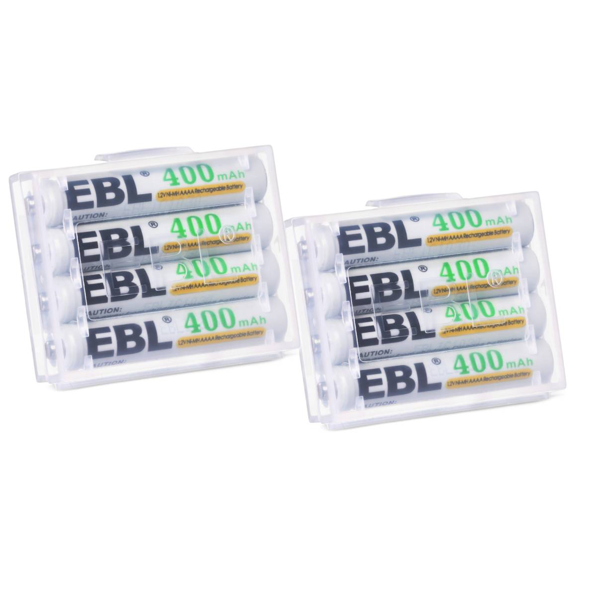 EBL AAAA Ni-MH Rechargeable Batteries 1.2V 400mAh - 4 Pack Long Lasting Power for Hearing Aids, Laser Pointers & Small Electronics