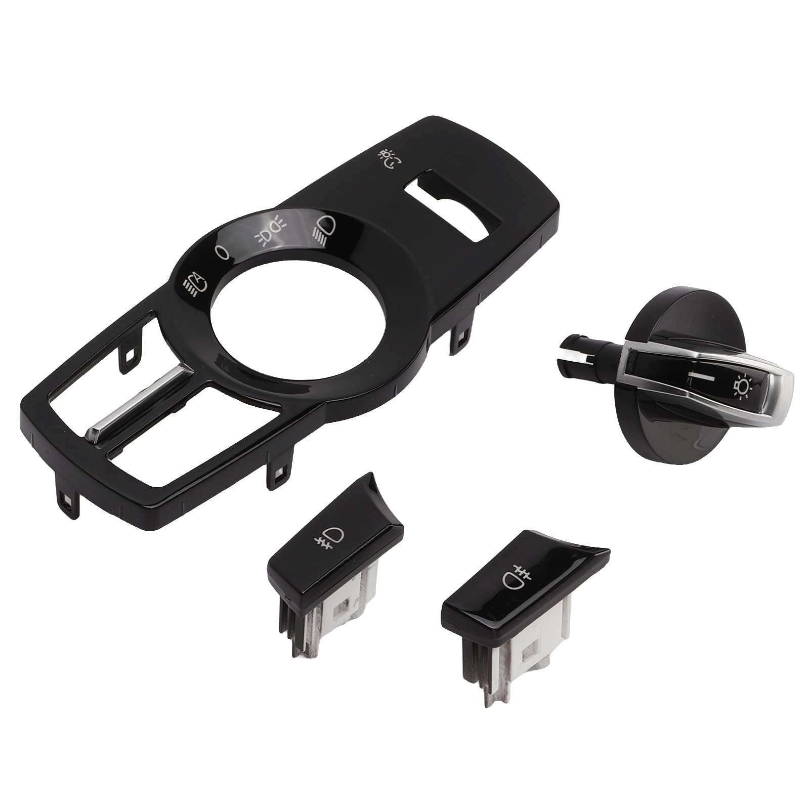 Premium Headlight Control Switch - Glossy Black Headlight Rotation Button & Panel for BMW 5/6/7 Series X3 X4 - Easy Installation Car Interior Accessories - Perfect for Night Driving & DIY Auto Upgrades