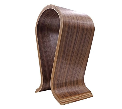 Premium Walnut Wooden Headphone Stand - Elegant Display & Organizer for Gaming Headsets, Studio Headphones - Perfect for Home Office, Gaming Setup & Workspace Decor
