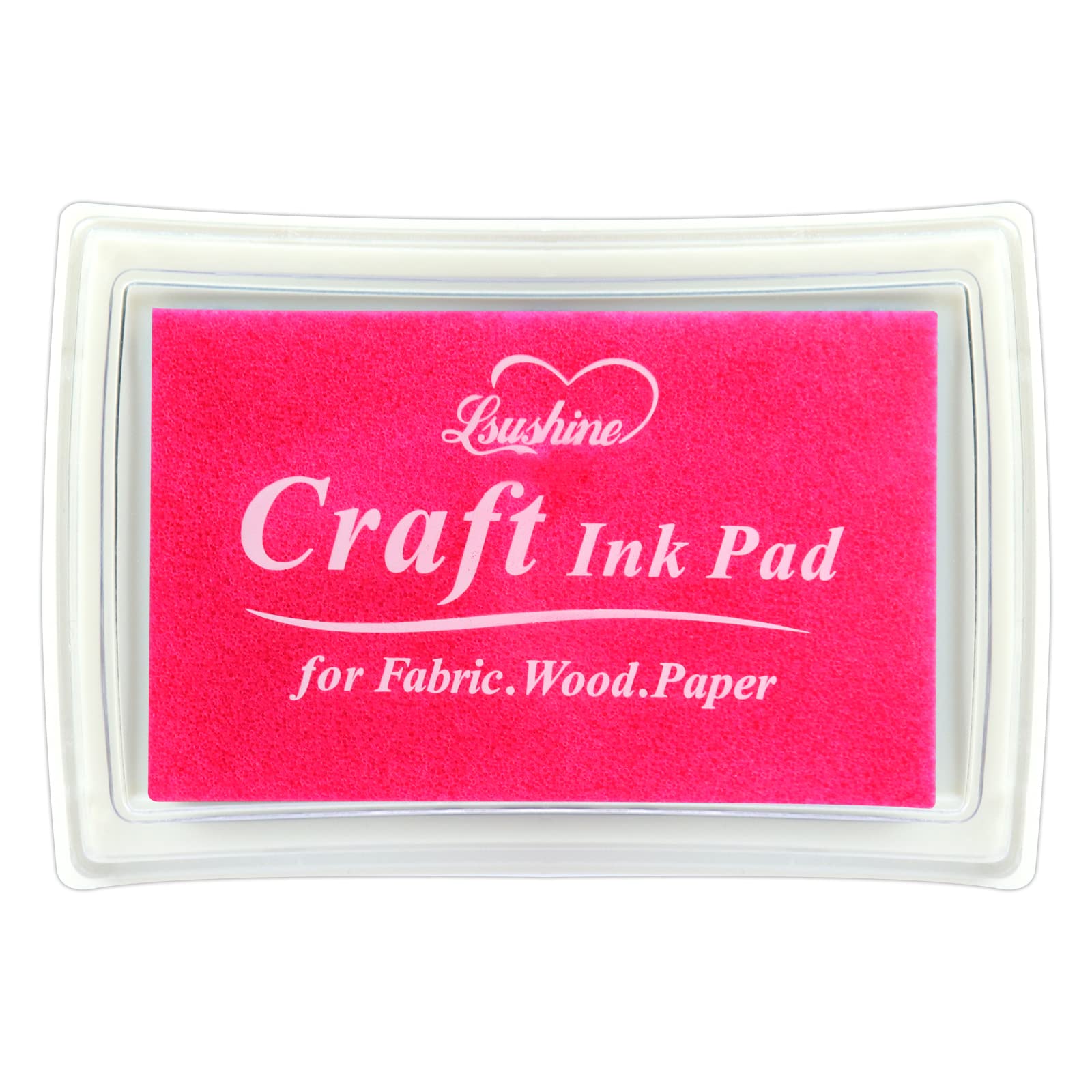Non-Toxic Craft Ink Pad for Rubber Stamps - Safe for Paper, Wood, Fabric & Scrapbooking - Washable Finger Ink Pads for Kids & DIY Projects (Pink) - Perfect for Card Making, Art Crafts & School Activities
