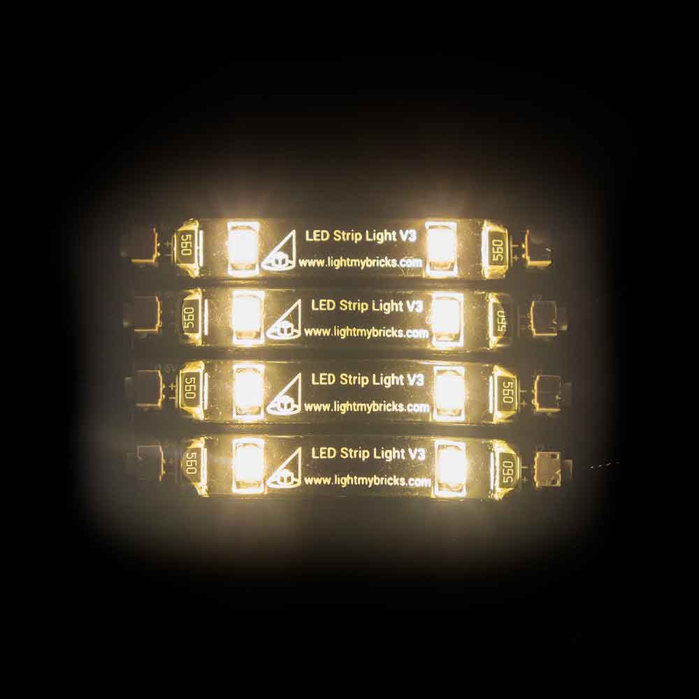 4 Pack Warm White LED Strip Lights - Flexible, Energy Efficient Lighting for Home Decor, Bedroom, Kitchen & DIY Projects
