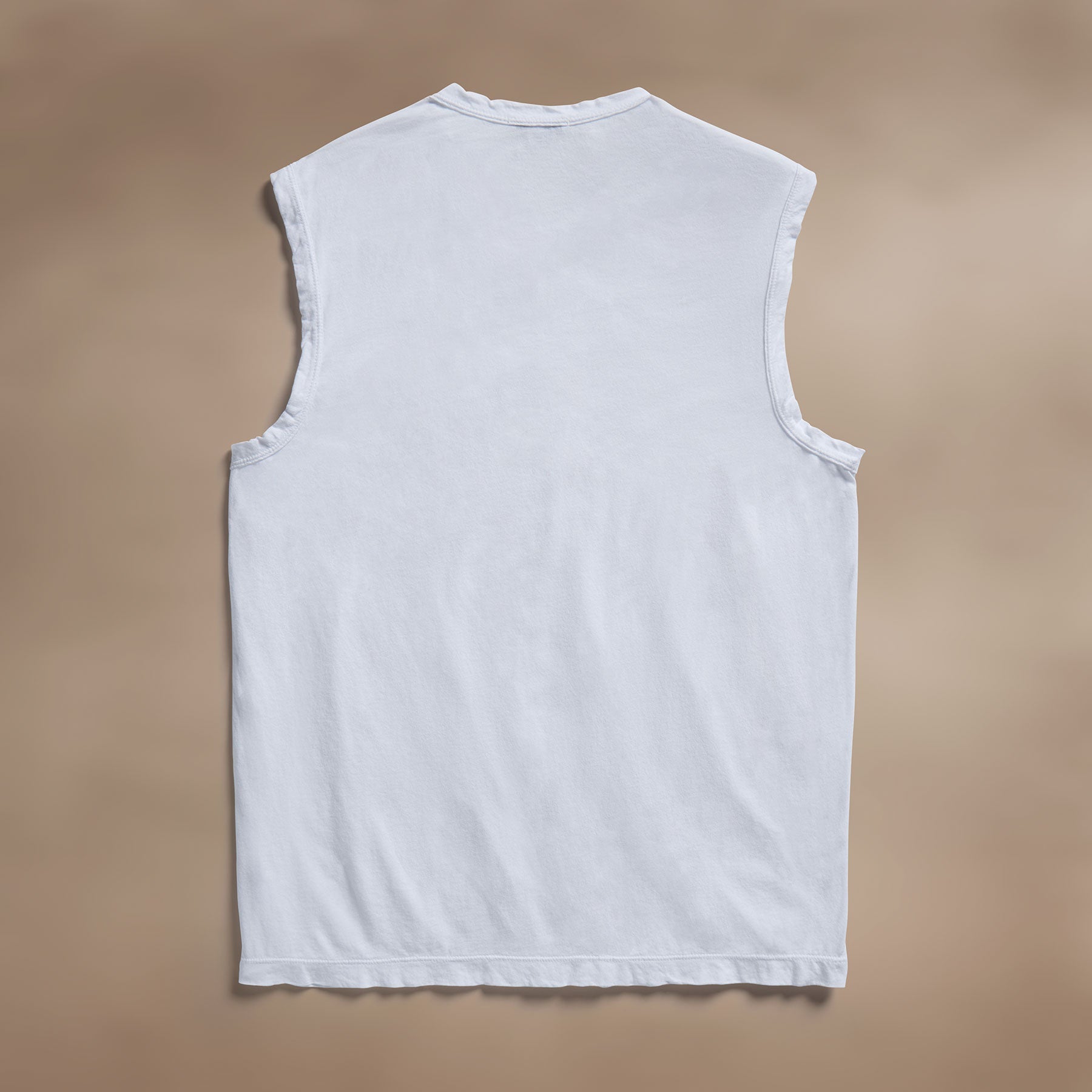 LA Muscle Tank Top for Men - White Cotton Workout Shirt - Gym, Running & Casual Wear