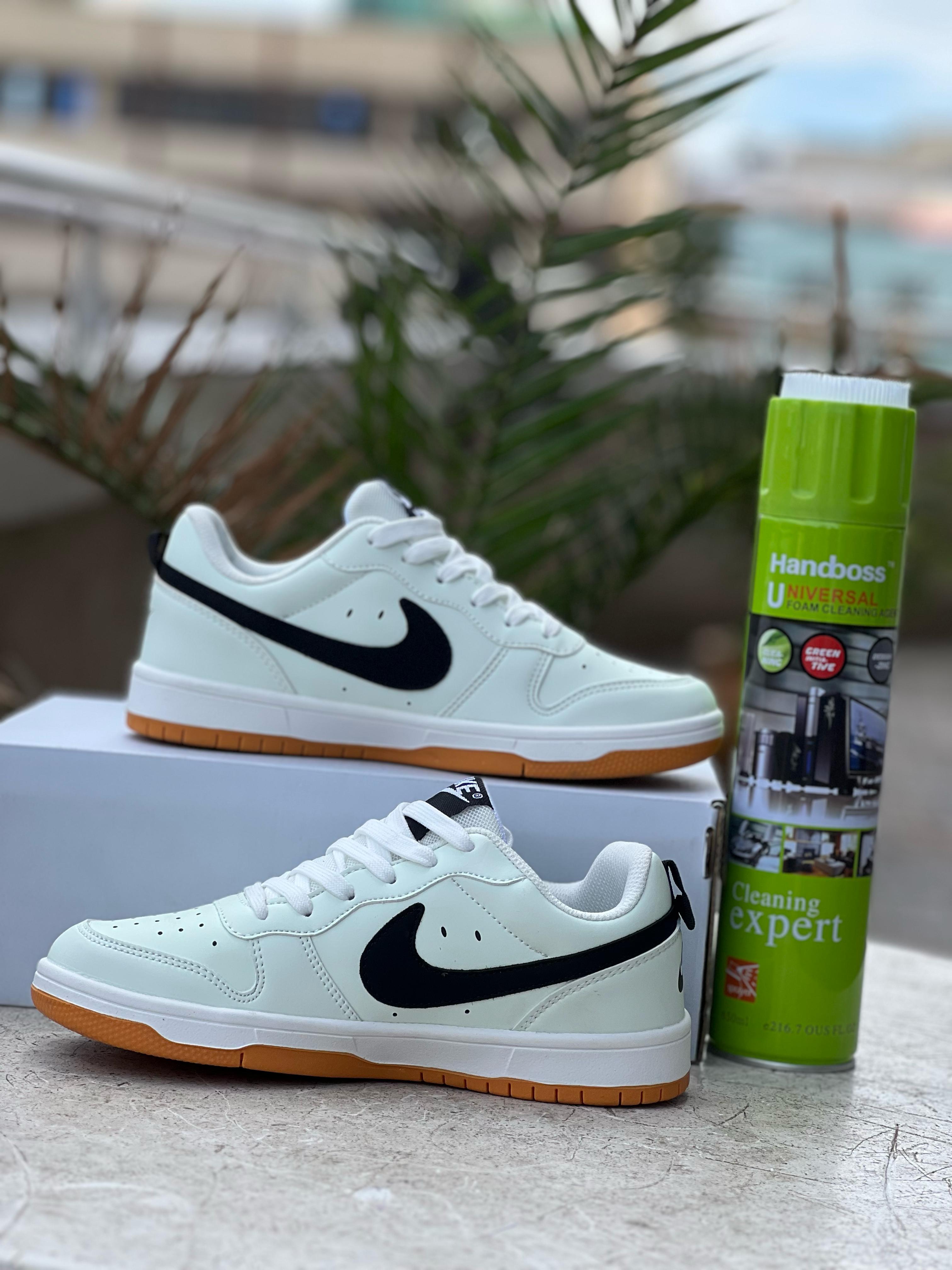 Nike Low Top White and Black Sneakers for Men - Lightweight Comfortable Running Shoes for Gym, Workout, and Casual Wear