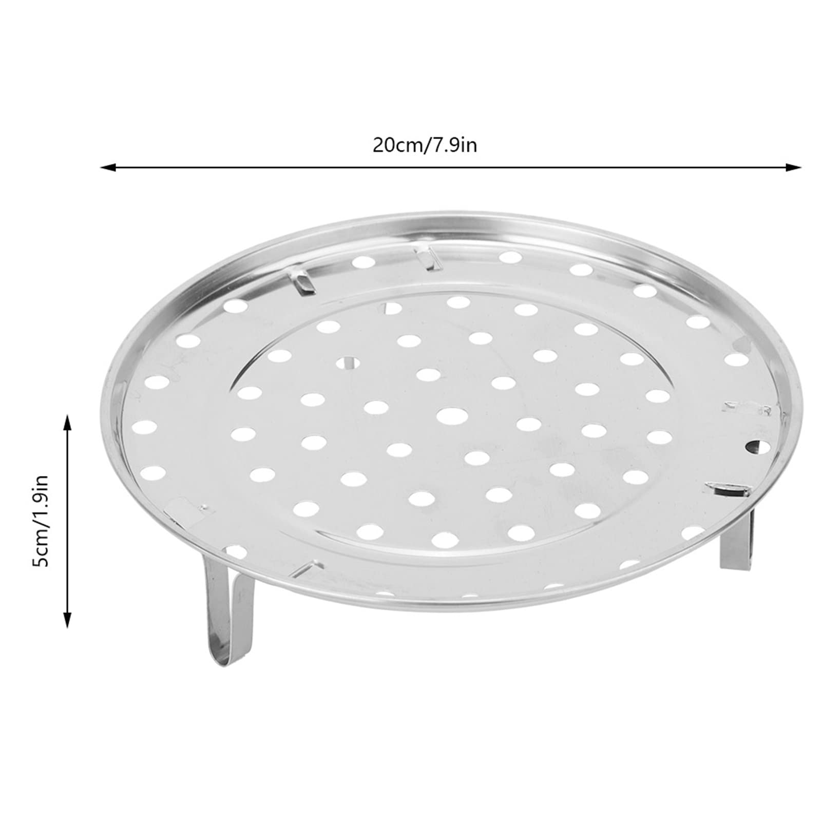 Premium Stainless Steel Steamer Rack - 20cm Round Cooking Rack with Detachable Legs for Pots, Canning, and Food Preparation | Perfect for Steaming Vegetables, Seafood, and Home Canning