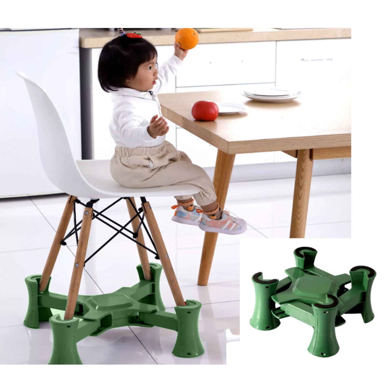 Portable Chair Booster Seat for Dining Table - Compact & Lightweight Height Booster for Kids and Adults - Perfect for Home, Restaurants, Travel & Outdoor Picnics