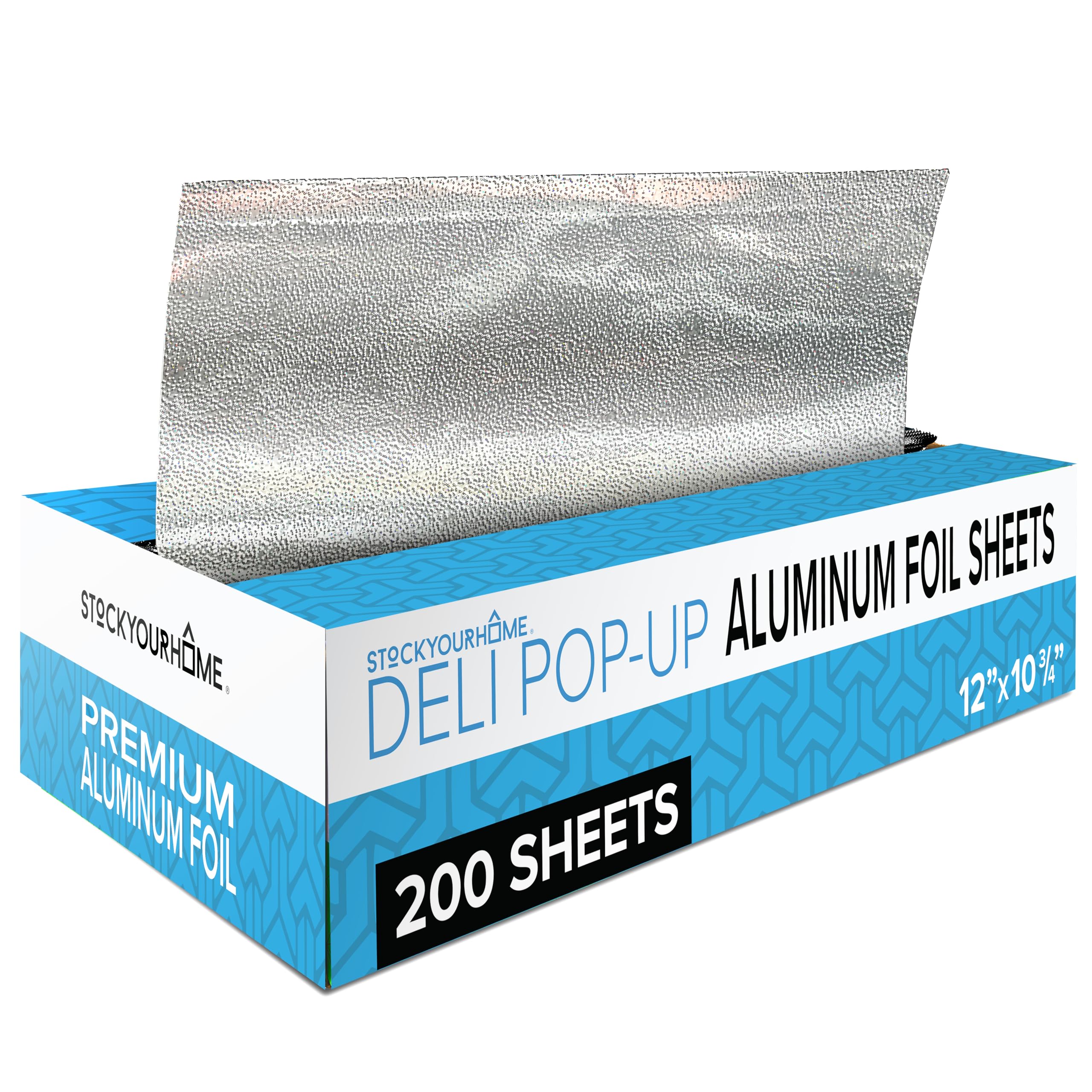 200 Count Pre-Cut Aluminum Foil Sheets 12