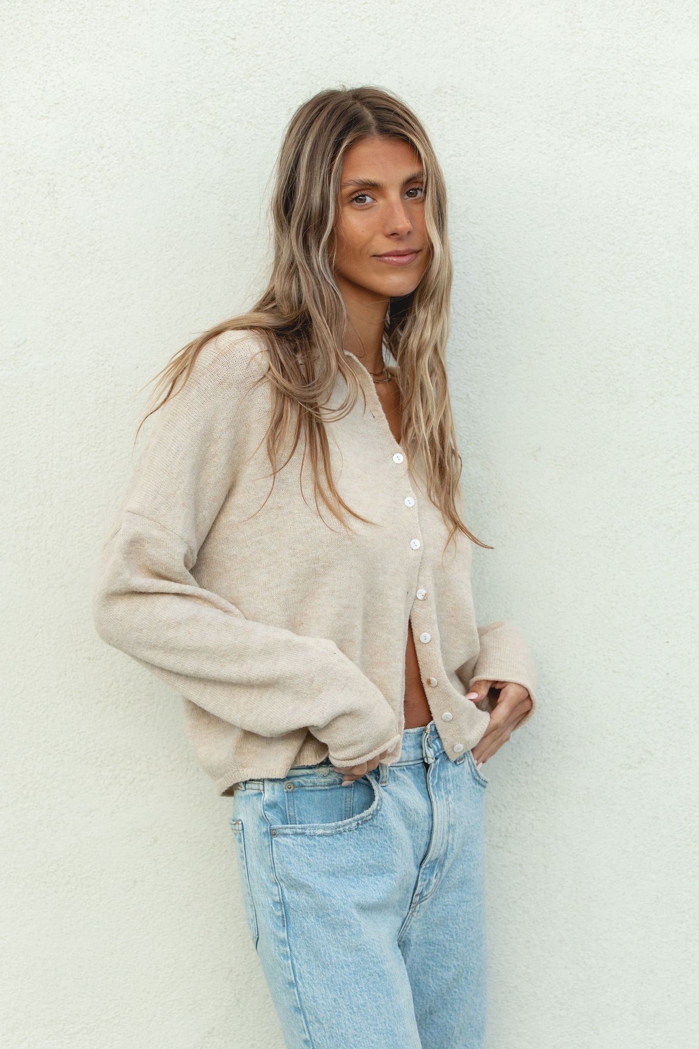 Free Falling Button Cardigan for Women - Soft & Stylish Open Front Knit Sweater | Perfect for Casual Outfits, Layering in Fall & Winter