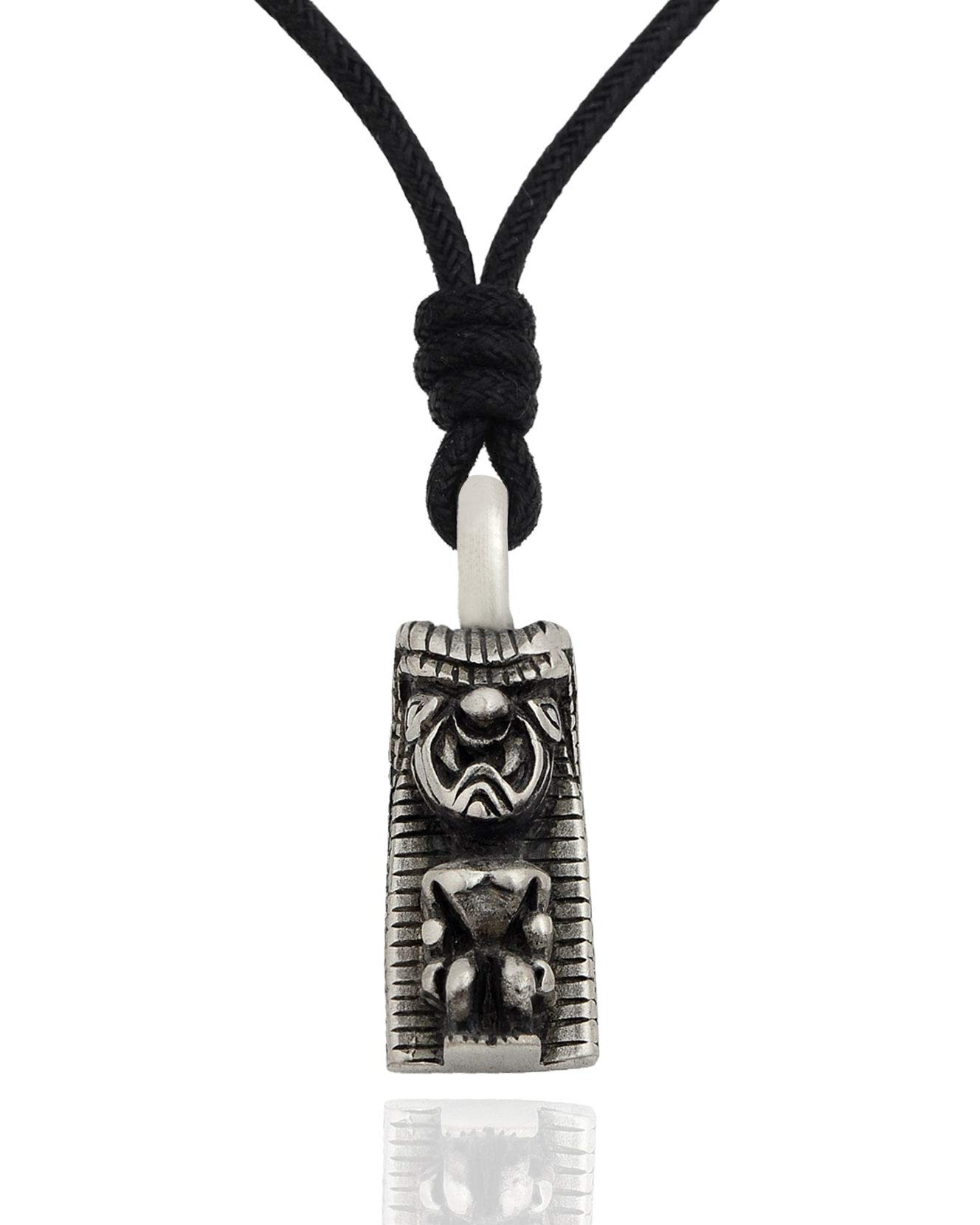 Authentic Hawaiian God Silver Pewter Charm Necklace Pendant - Handmade Tribal Jewelry for Women & Men - Perfect for Spiritual Protection, Cultural Fashion & Gift Giving