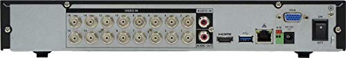 16 Channel Penta-Brid 4K Mini 1U DVR - H.265+/H.265, 8MP@30fps, HDCVI/AHD/TVI/CVBS/IP Inputs | 1 SATA, 2 USB, HDD Not Included | Ideal for Home Security & Business Surveillance Systems
