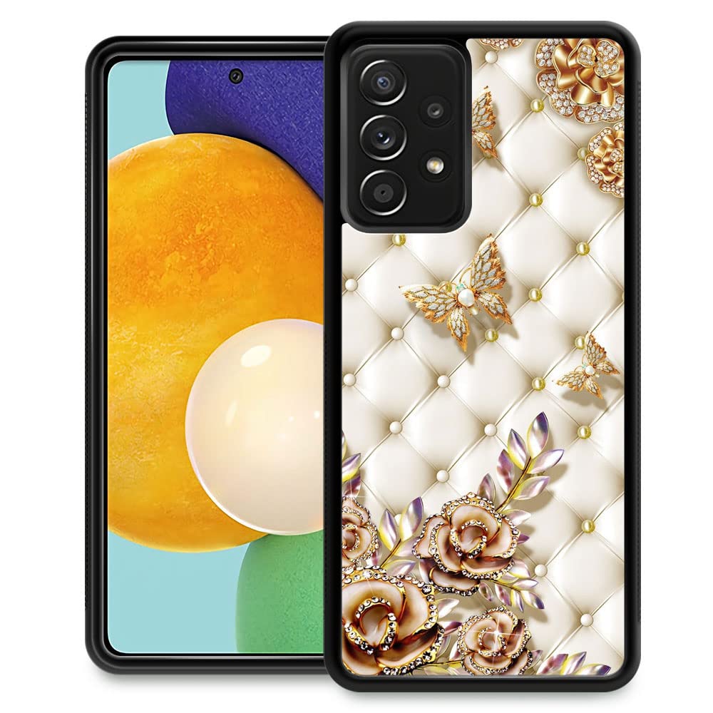 Luxury Butterfly Dreams Samsung Galaxy A53 5G Case for Women - Shockproof, Anti-Scratch, Pattern Design with Organic Glass Protection - Compatible with 6.5-inch Samsung A53 - Perfect for Daily Use, Travel, and Gift Giving