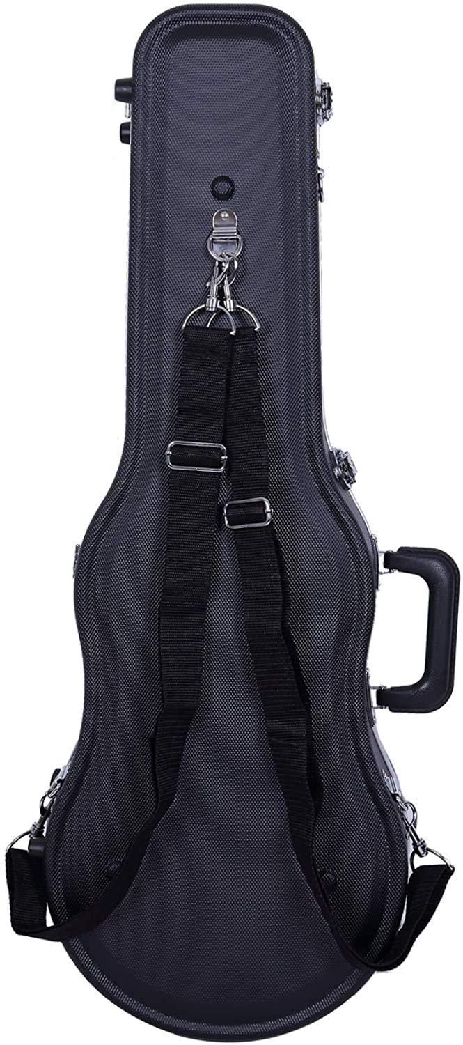 Crossrock ABS Molded Viola Hard Shell Case 15-15.5 Inch - Black (CRA860VL155BK) | Durable Protection for School, Travel & Professional Musicians