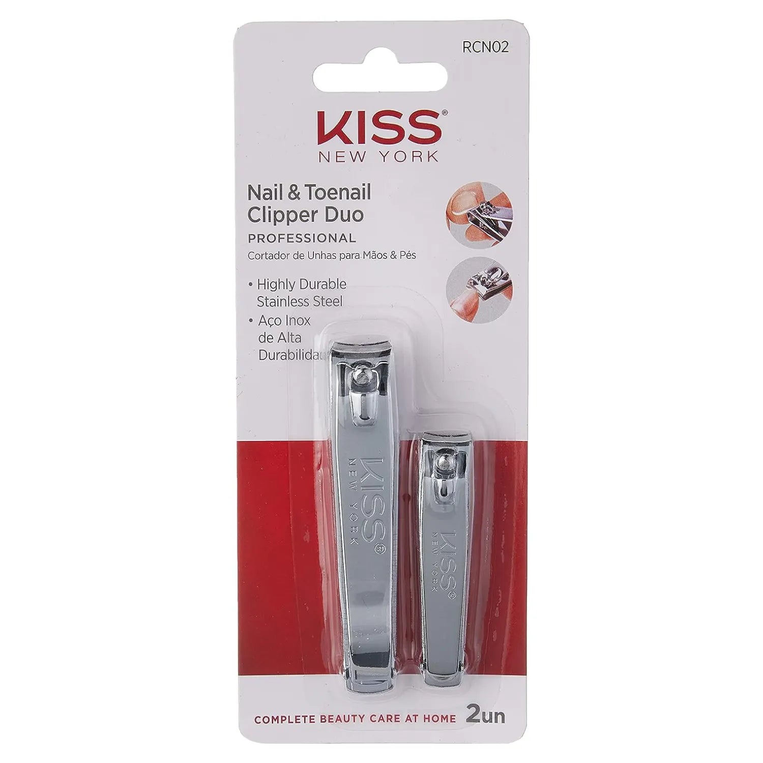 Kiss Professional Nail Clipper & Toenail Clipper Set - 2 Pack for Precise Grooming at Home or Salon | Perfect for Manicures, Pedicures & Travel