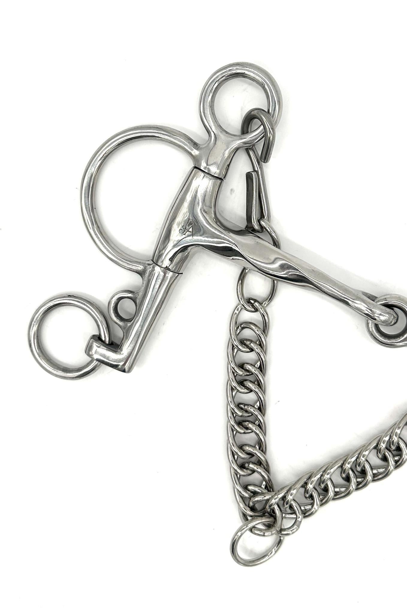 Jake Adams Slow Twist Single Joint Pelham Bit for Horses - English Riding, Dressage & Show Jumping - Comfortable & Precise Control
