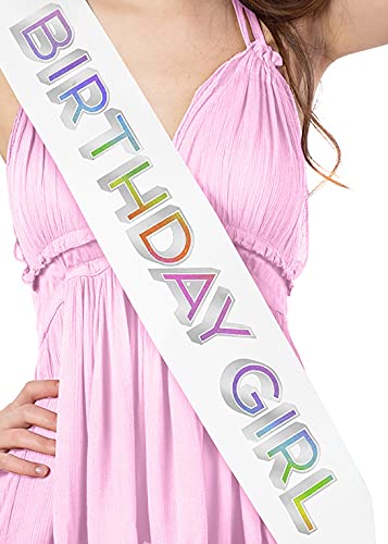 Rainbow Birthday Girl (White)