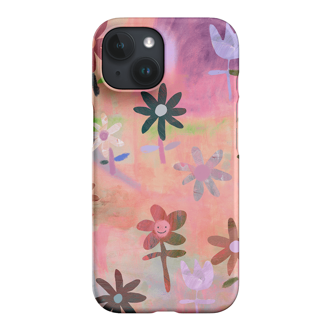 Premium Lazy Daisy Floral Phone Case - Shockproof & Slim Design for iPhone 15/14/13/12/Pro/Max - Perfect for Everyday Use, Travel & Outdoor Activities