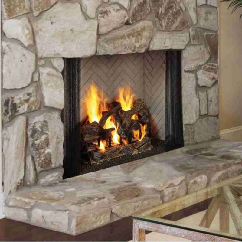 Majestic Ashland 36-Inch Wood Burning Fireplace - ASH36 | Rustic Home Heating Solution for Living Rooms, Cabins & Outdoor Spaces