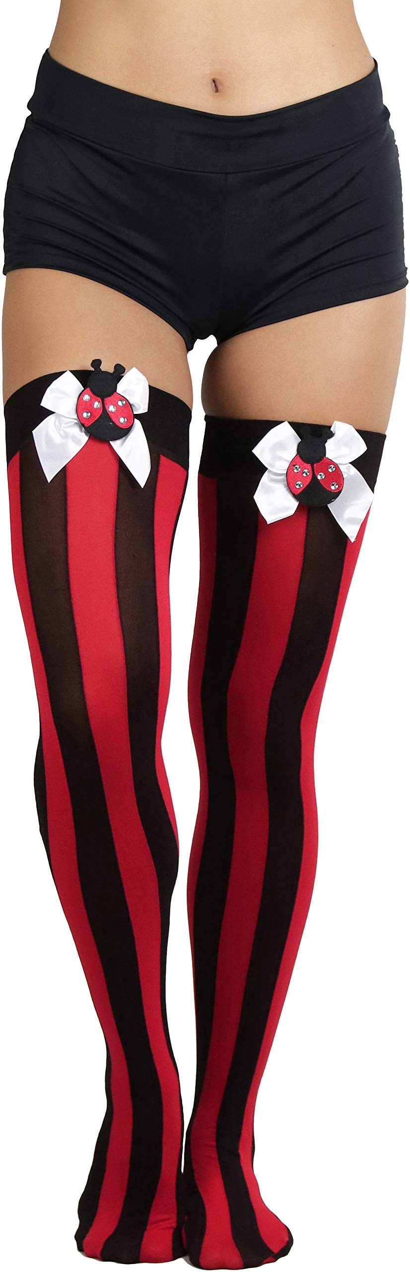 ToBeInStyle Women's Thigh High Stockings - Sexy Striped Halloween Party Hosiery for Costumes, Cosplay & Festive Outfits | Comfortable & Stretchy Legwear for Dress Up & Special Occasions