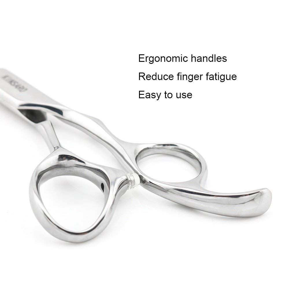 6 Inch Professional Hair Cutting Scissors & 5.5 Inch Hair Thinning Shears - Barber Scissors Set by Kinsaro for Salon & Home Hairstyling