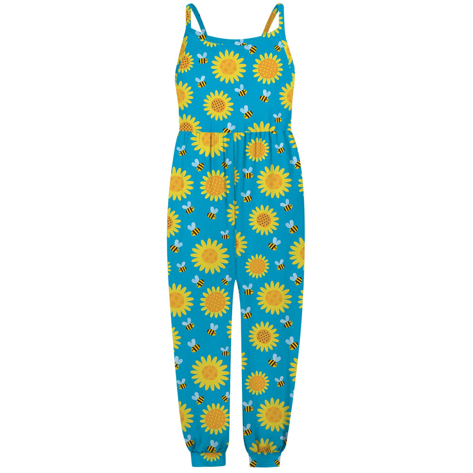 Baby Girl Sleeveless Halter Floral Romper Jumpsuit - Navy Blue Dress for 1-6 Years Old | Size 12 | Perfect for Summer Outings, Beach Trips & Photo Shoots