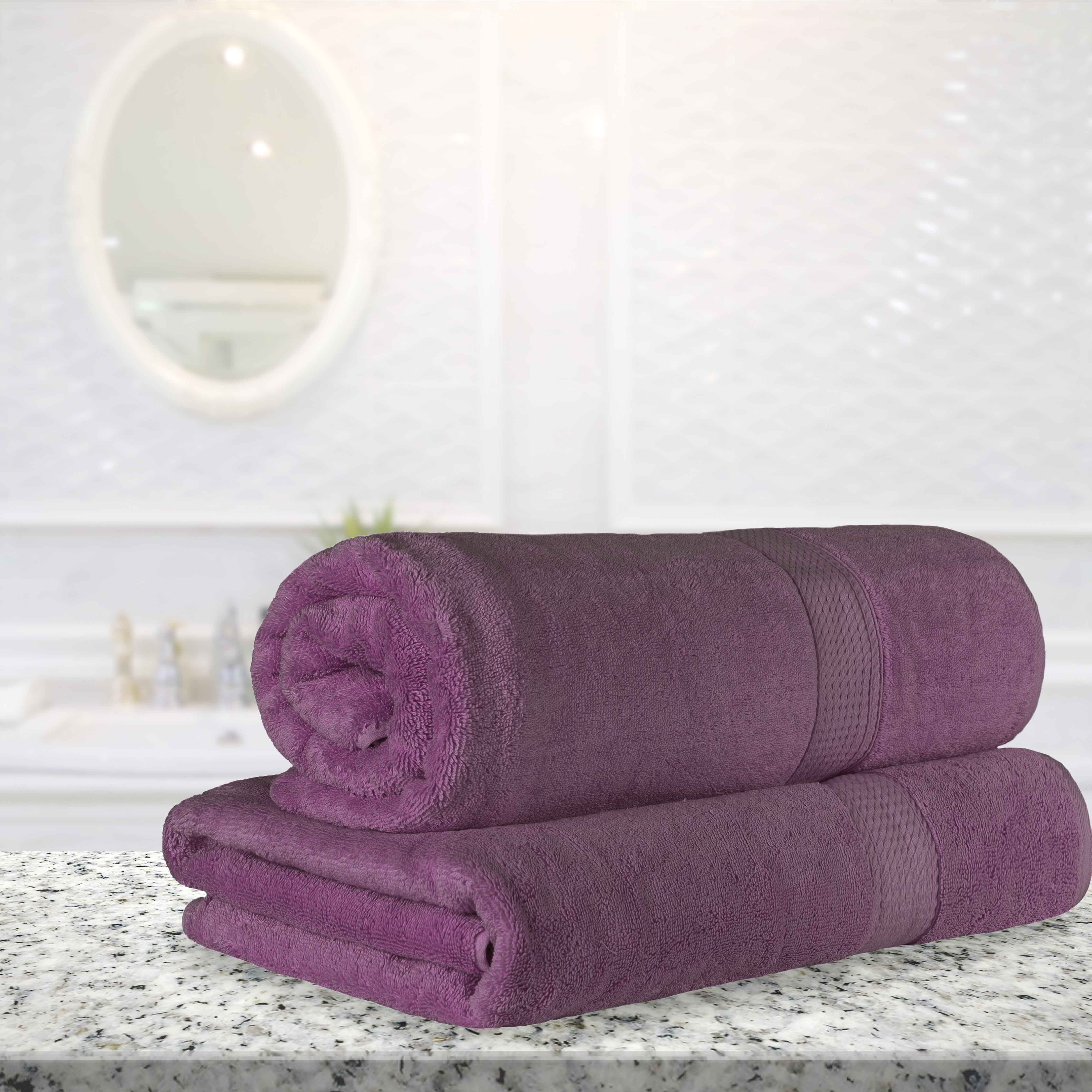 Premium 100% Egyptian Cotton Bath Sheet Set of 2 - Ultra Soft, Absorbent & Quick-Drying Luxury Towels for Spa, Hotel & Home Use