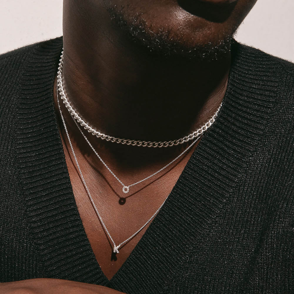 Diamond Letter K Necklace in Sterling Silver - Elegant Personalized Jewelry for Women, Perfect for Gifts, Birthdays & Everyday Wear